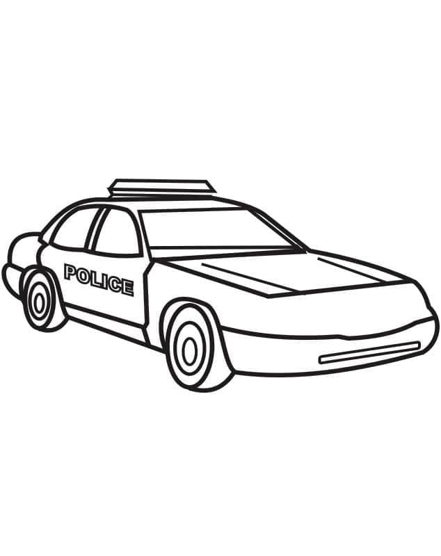 Auto Della Polizia per Bambini da colorare