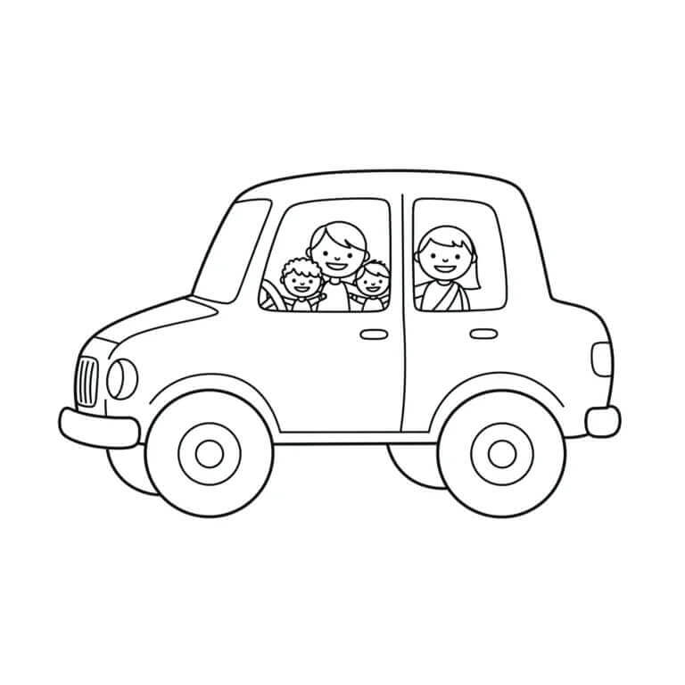 Auto Facile da colorare