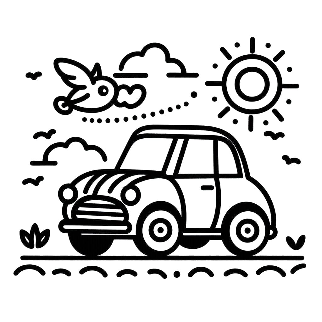 Auto Gratuita da Stampare da colorare