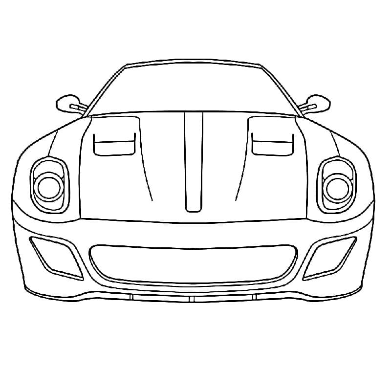 Auto Sportiva Ferrari da colorare