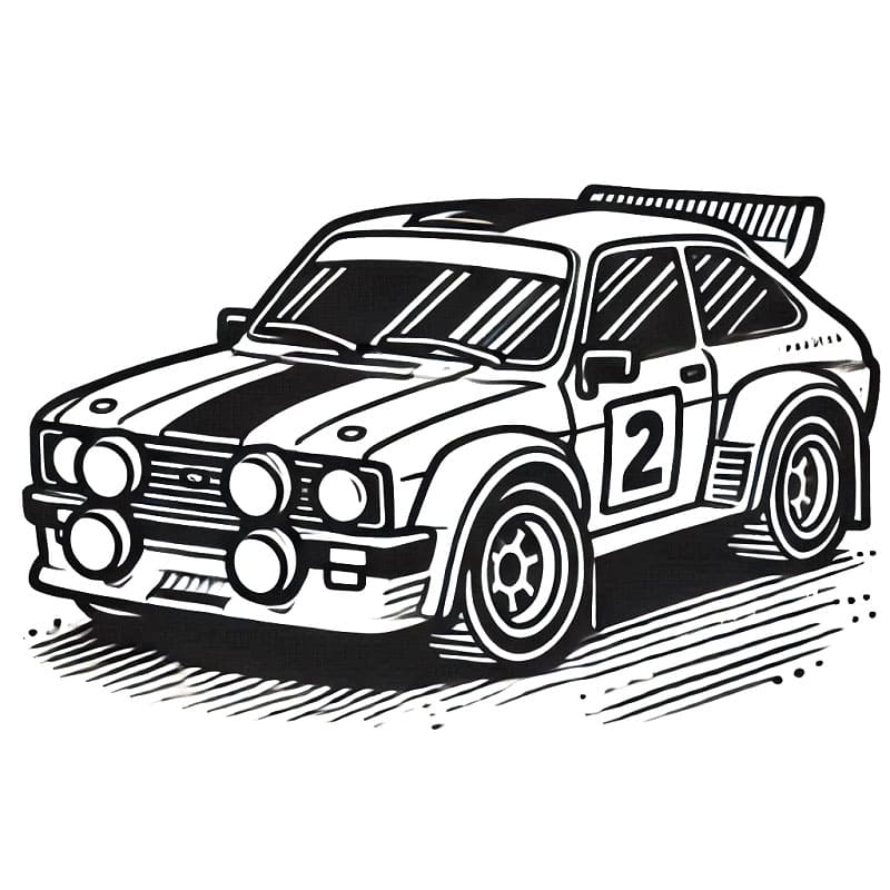 Auto da Corsa 1 da colorare