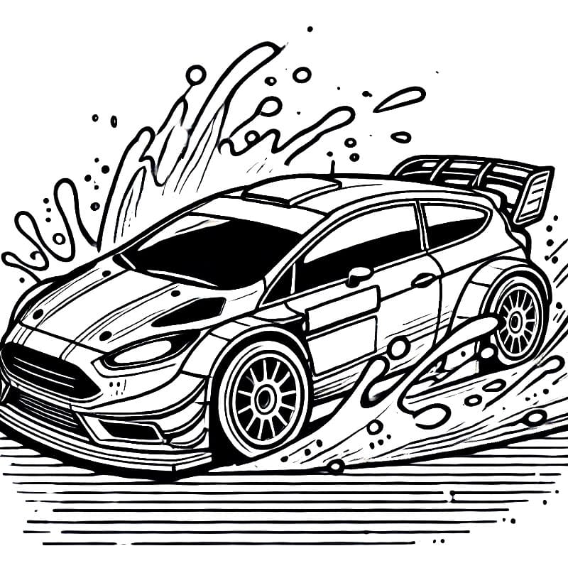 Auto da Corsa 2 da colorare