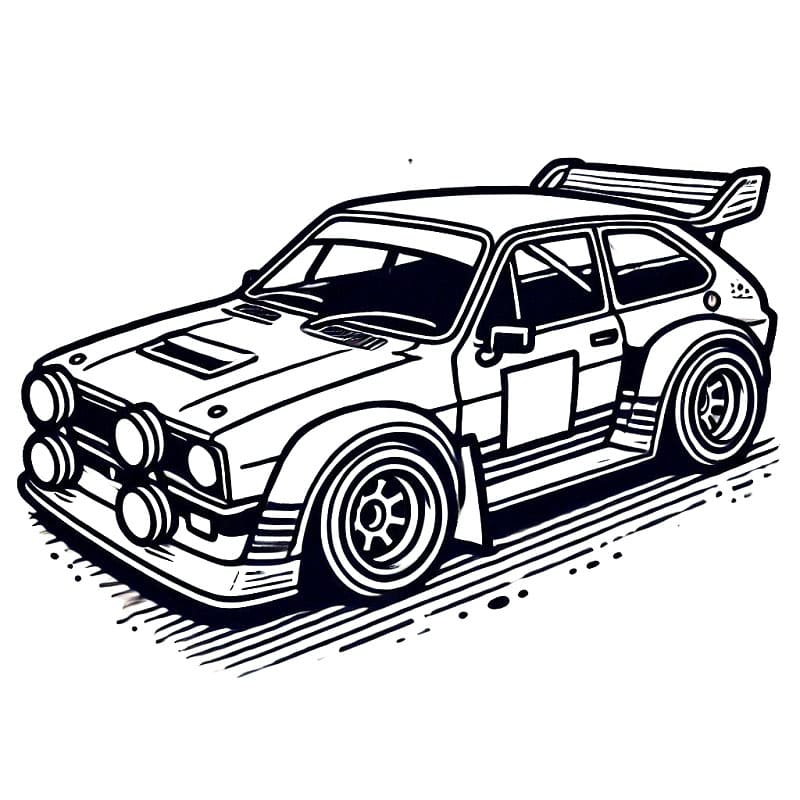 Auto da Corsa 5 da colorare
