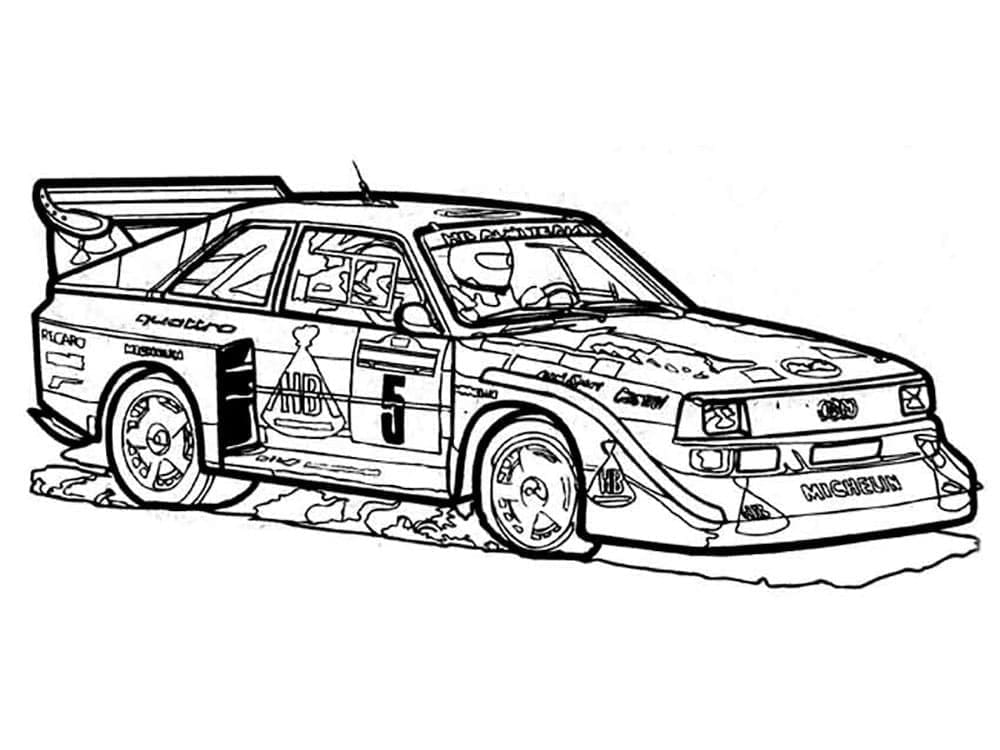 Auto da Corsa Bello da colorare