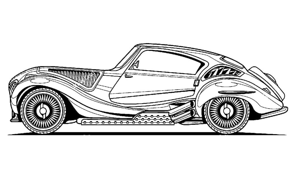 Auto da Corsa Gratuito per Bambini da colorare