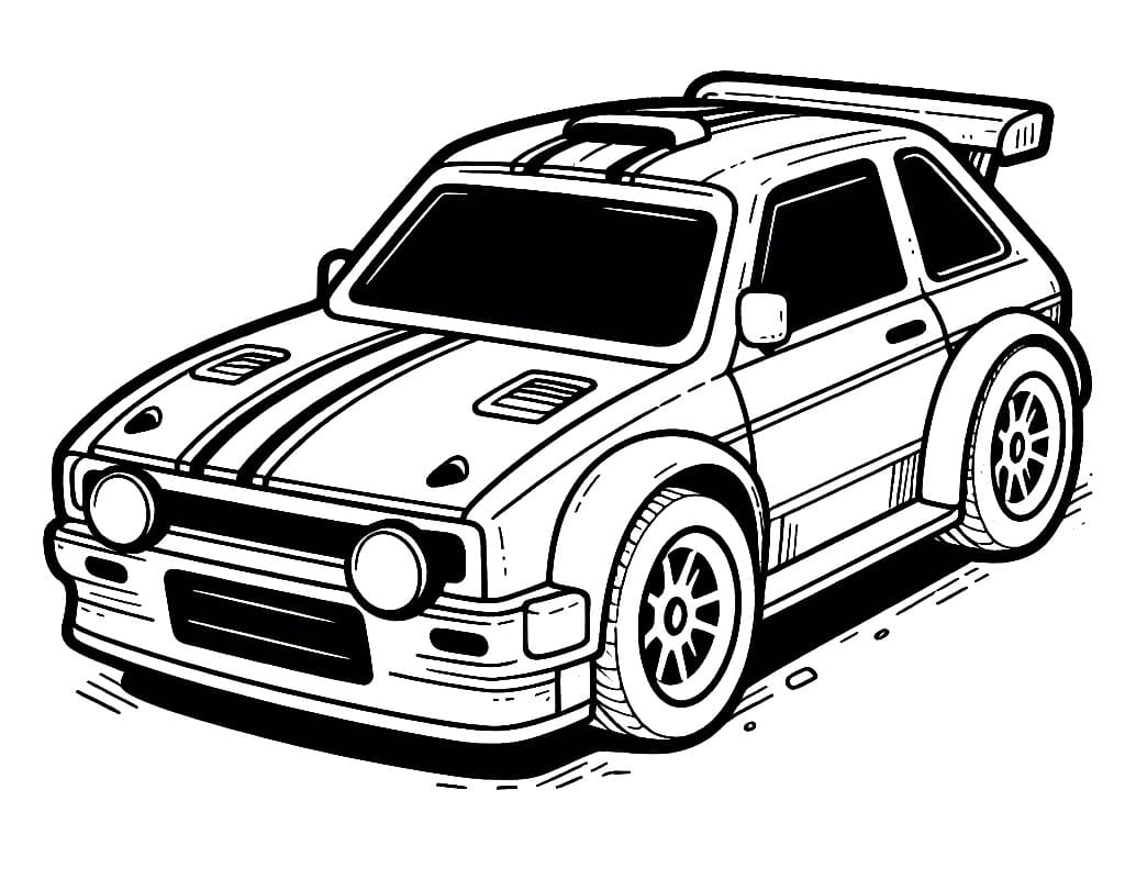 Auto da Corsa Stampabile per Bambini da colorare