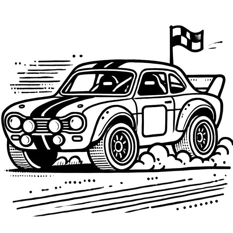 Auto da Corsa per Bambini di 4 Anni da colorare