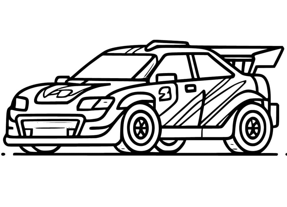 Auto da Corsa per Bambini da colorare