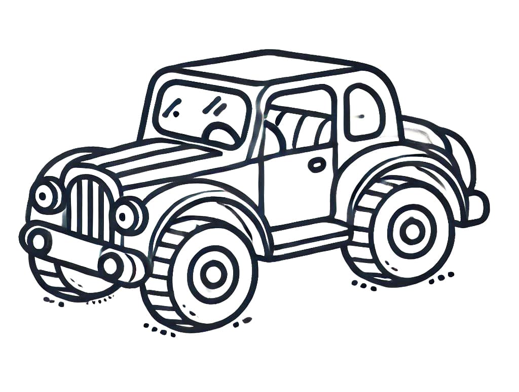 Auto per Bambini di 1 Anno da colorare