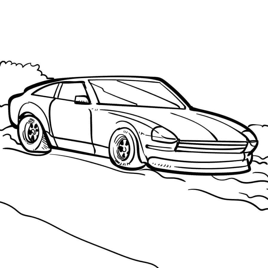 Auto su Strada da colorare
