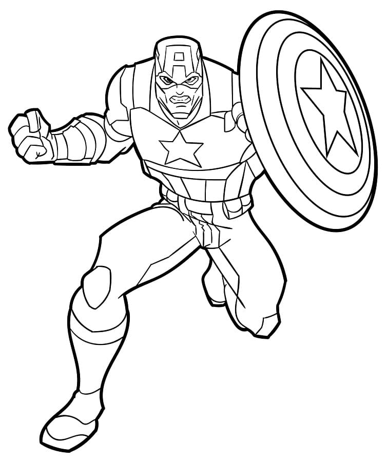 Avengers Capitan America da colorare