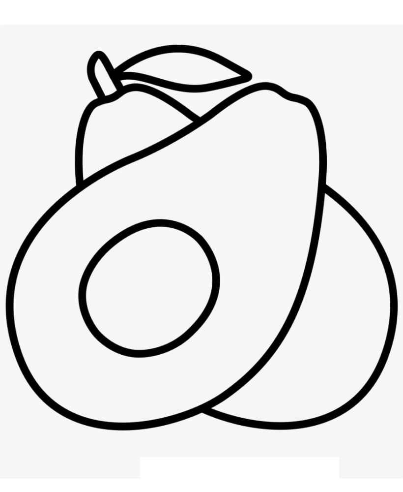 Avocado Gratuito da colorare