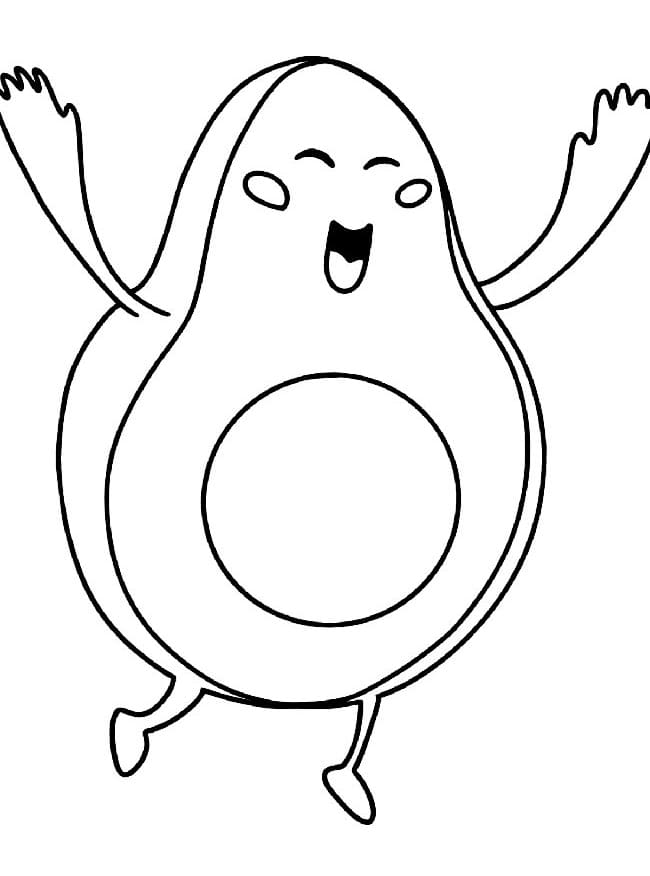 Avocado Immagine Libera da colorare