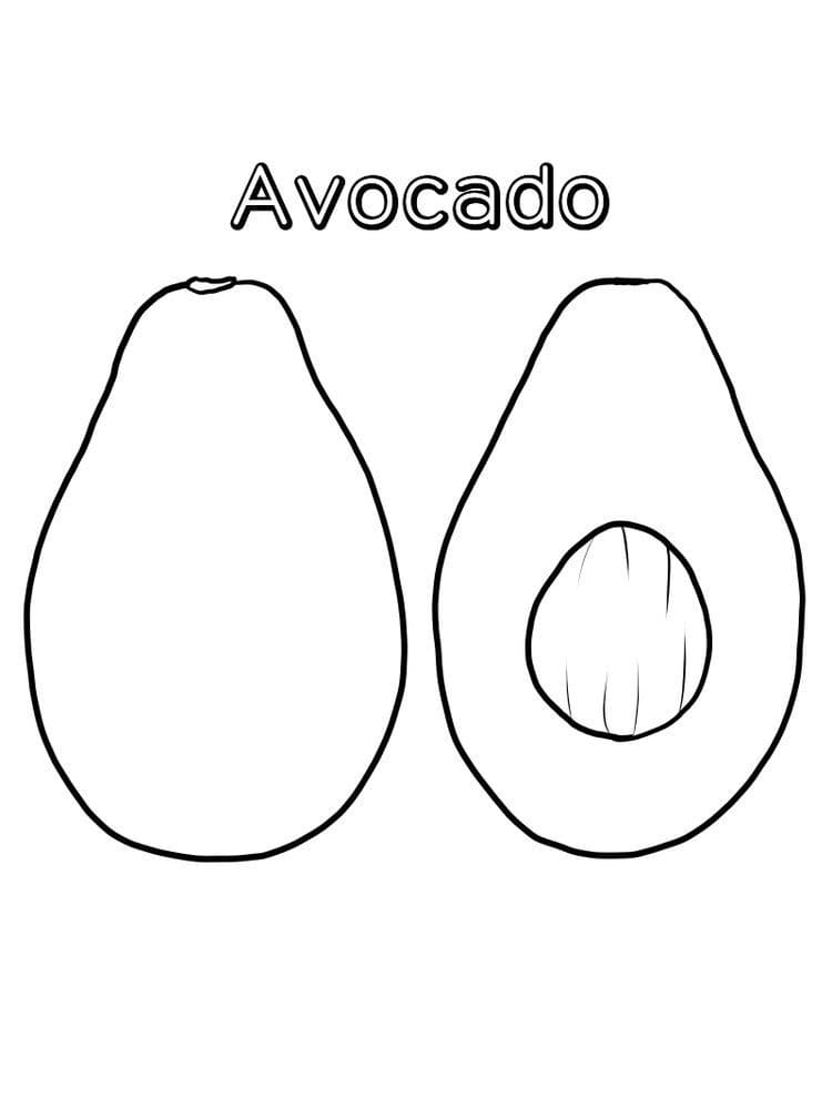 Avocado Libero da colorare