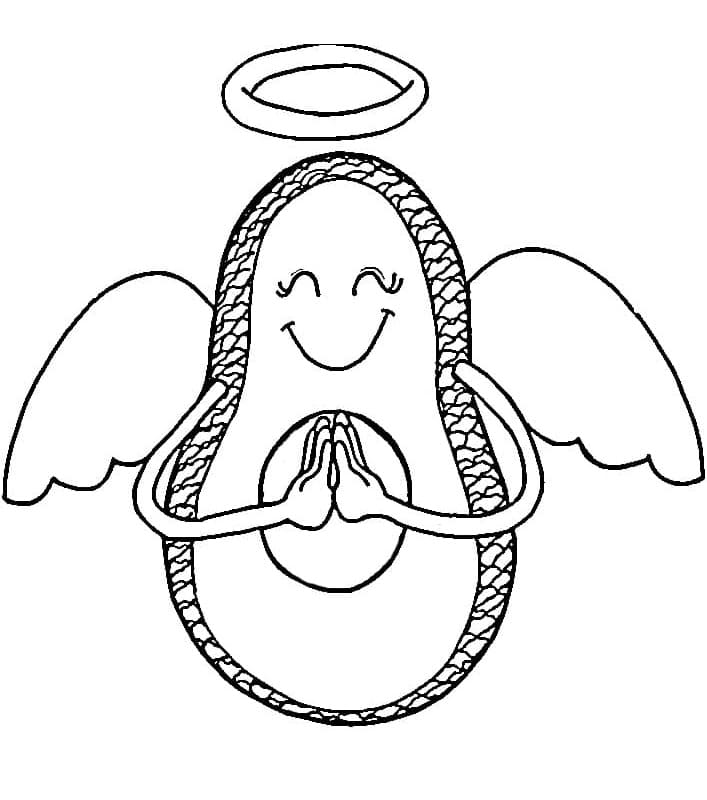 Avocado Stampabile a Costo Zero da colorare