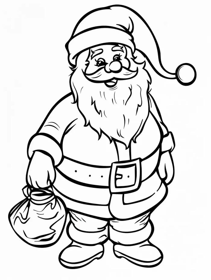 Babbo Natale (10) da colorare