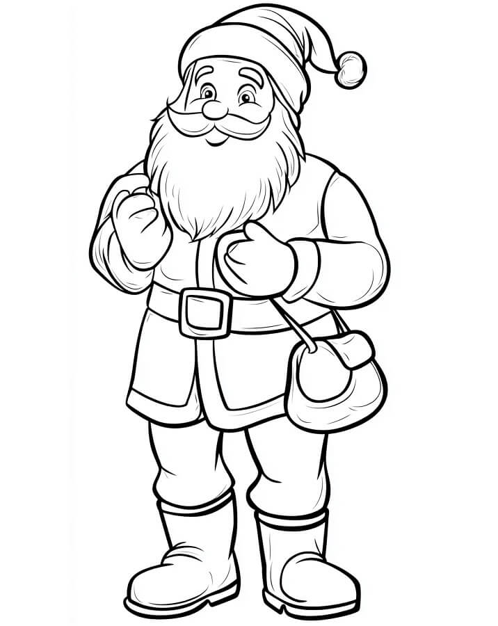 Babbo Natale (4) da colorare