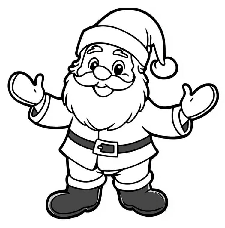 Babbo Natale (8) da colorare