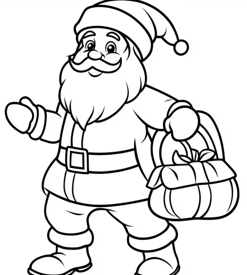 Babbo Natale Animato da colorare