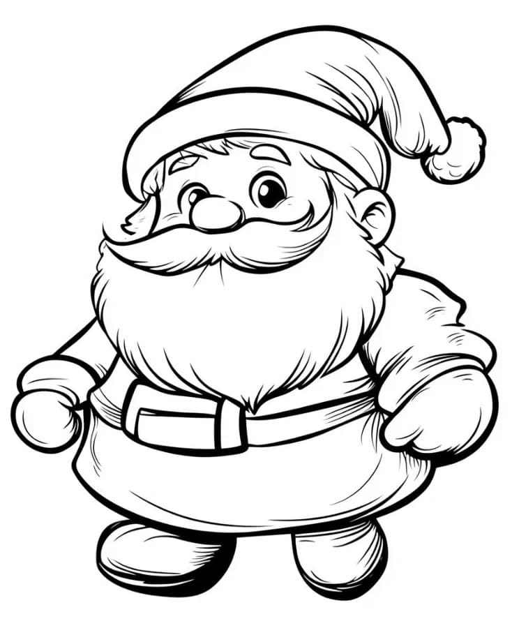 Babbo Natale Cartone da colorare