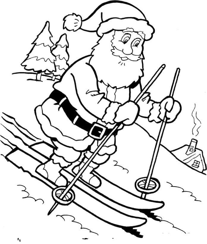 Babbo Natale Stampabile per Bambini da colorare