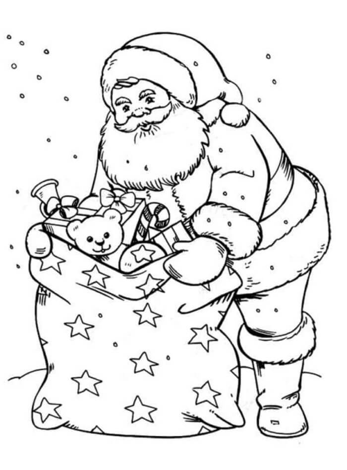 Babbo Natale per Bambini di 1 Anno da colorare