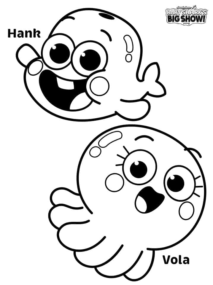 Baby Shark gratuito per tutti da colorare