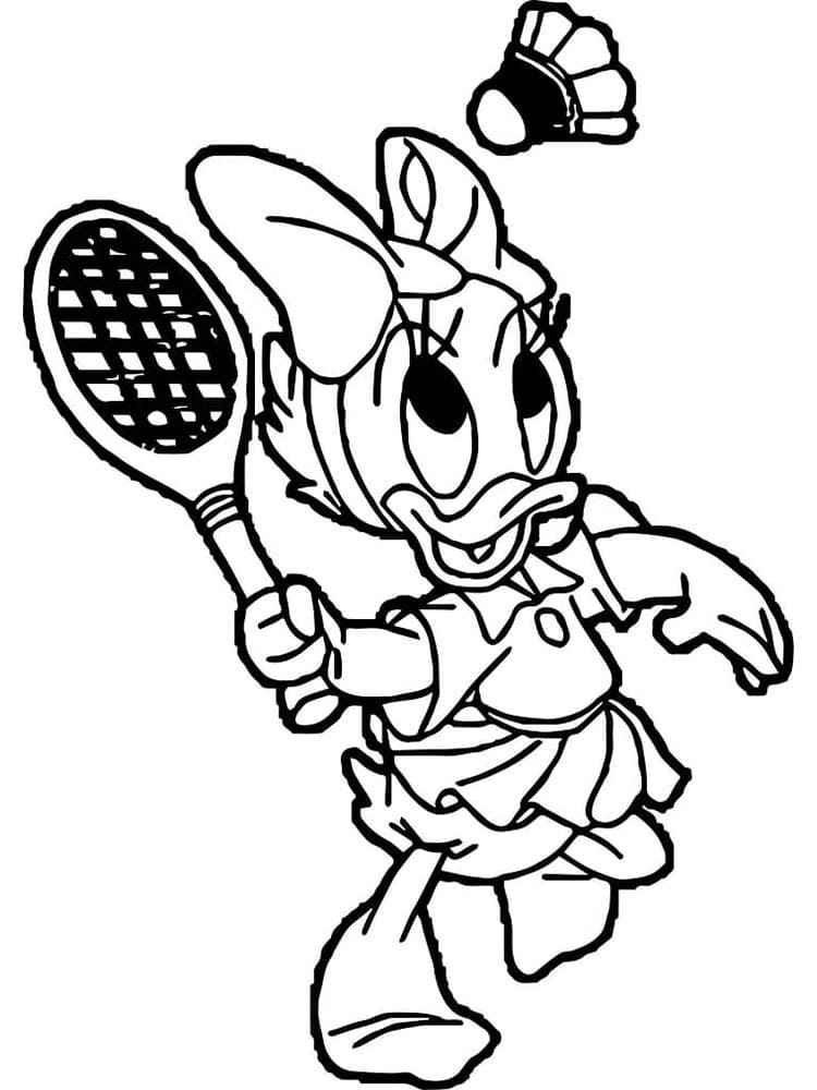 Badminton Facile da colorare