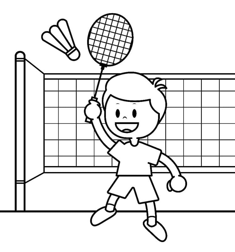 Badminton Normale da colorare