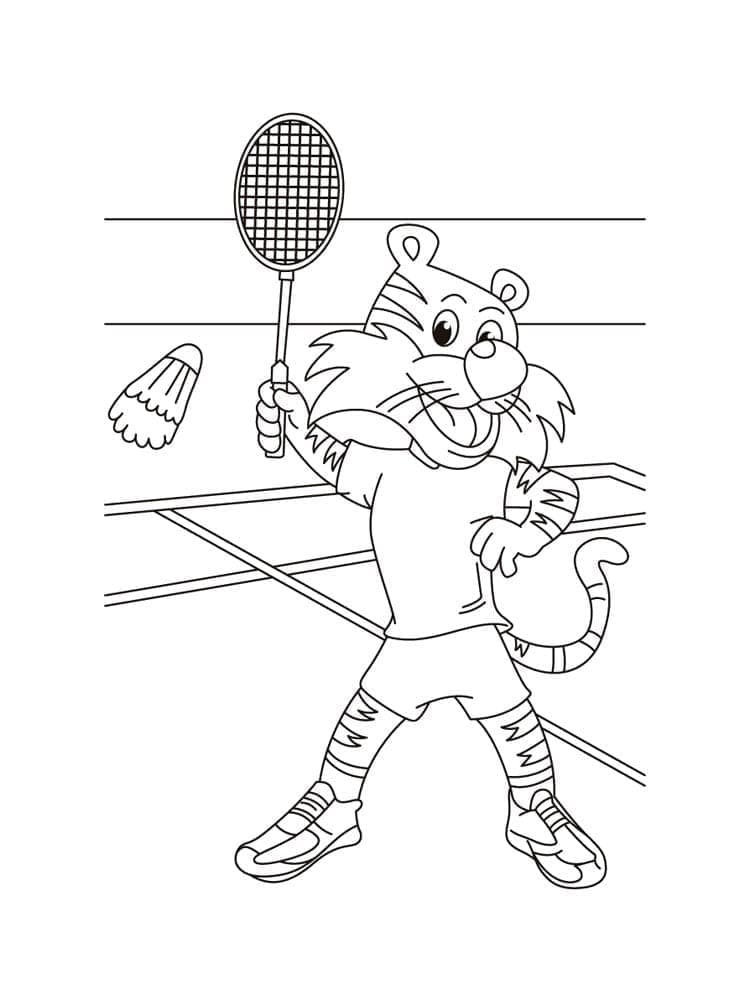 Badminton per Bambini di 2 Anni da colorare