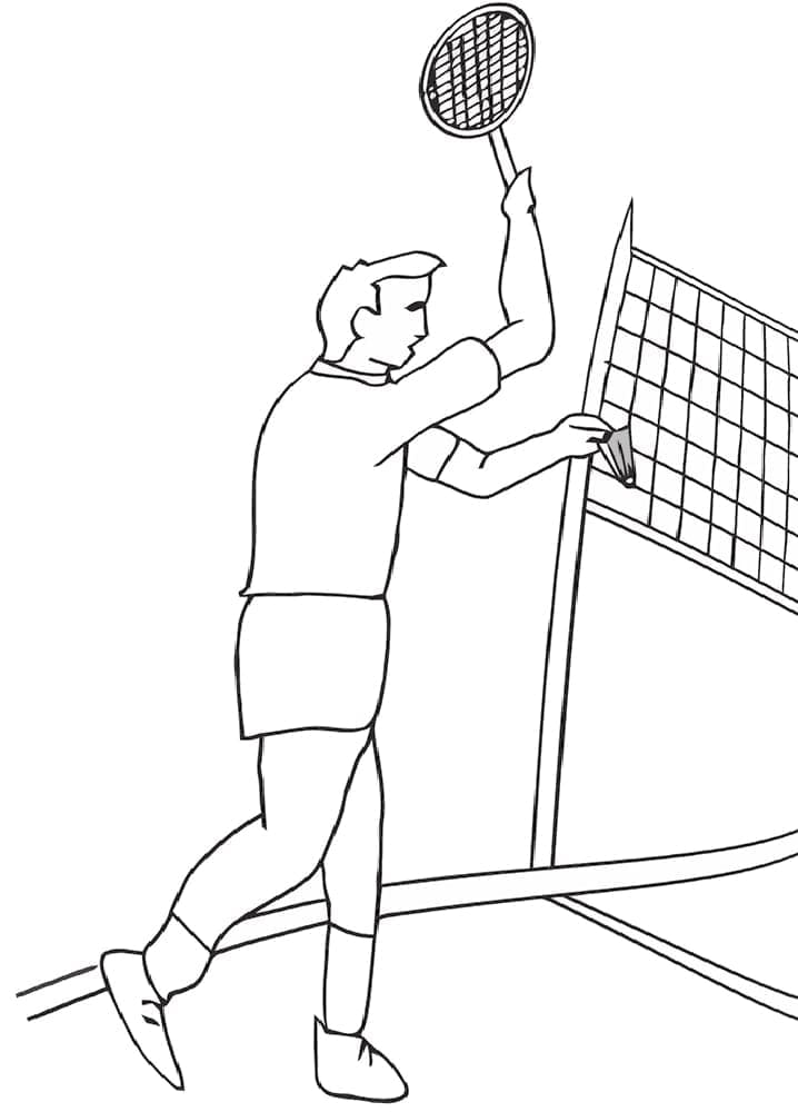 Badminton per Bambini di 3 Anni da colorare