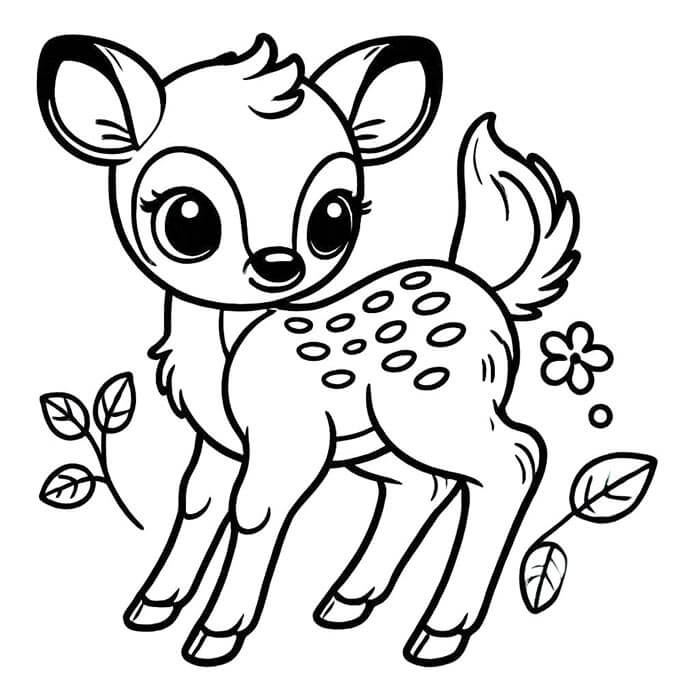 Bambi Gratis Stampabili da colorare