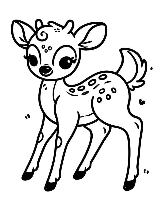 Bambi Gratuiti da Stampare da colorare