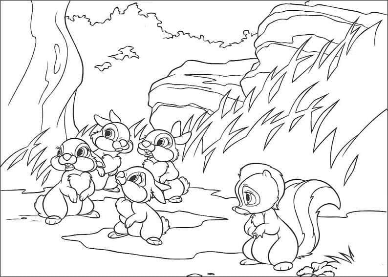 Bambi Molto Carini da colorare