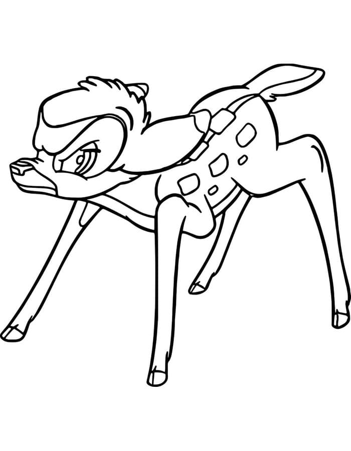 Bambi da Cartone da colorare