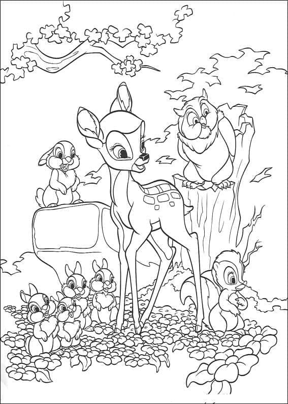 Bambi in Disney da colorare