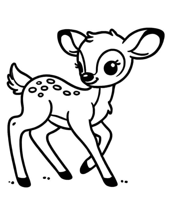 Bambi per Bambini di 1 Anno da colorare