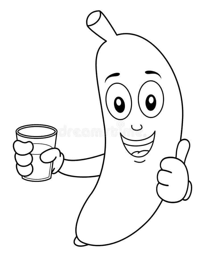 Banana Base da colorare