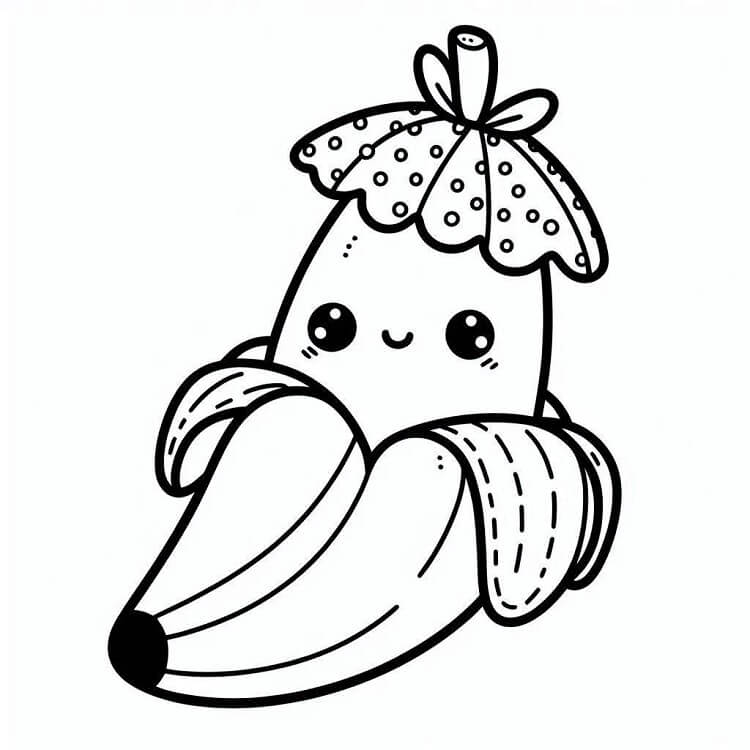 Banana Gratuita per Bambini da colorare