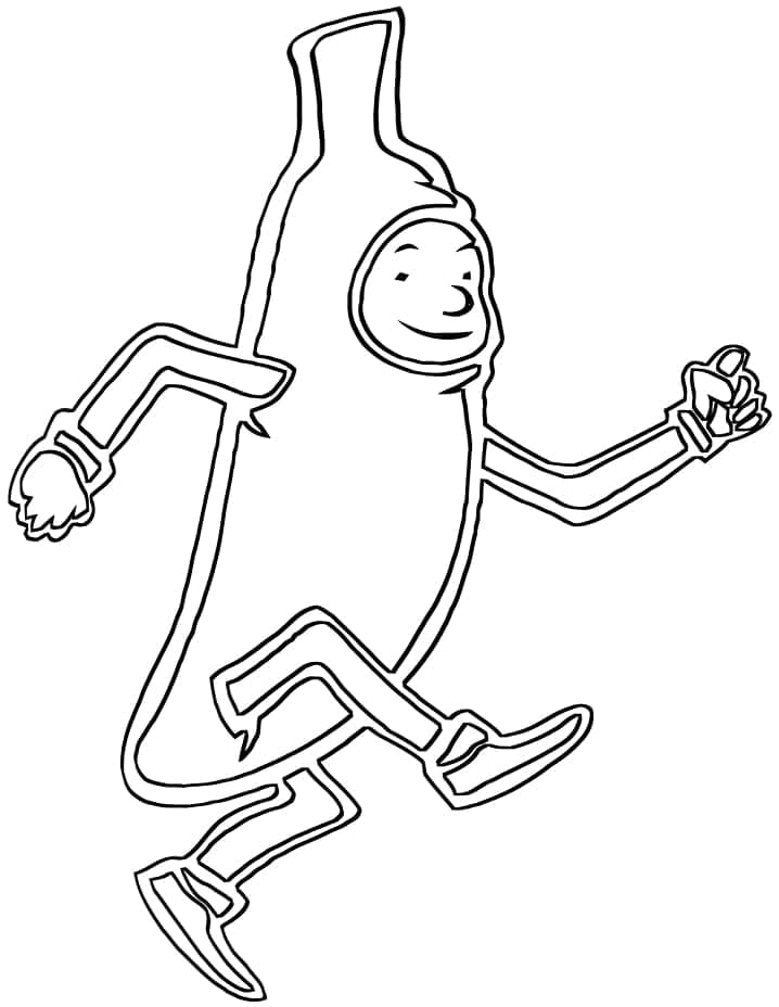Banana Stampabile da colorare