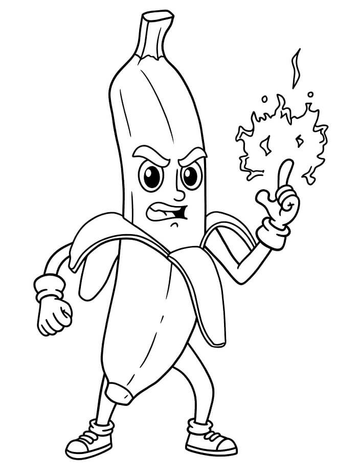 Banana animata da colorare