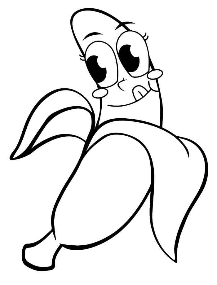 Banana carina da colorare