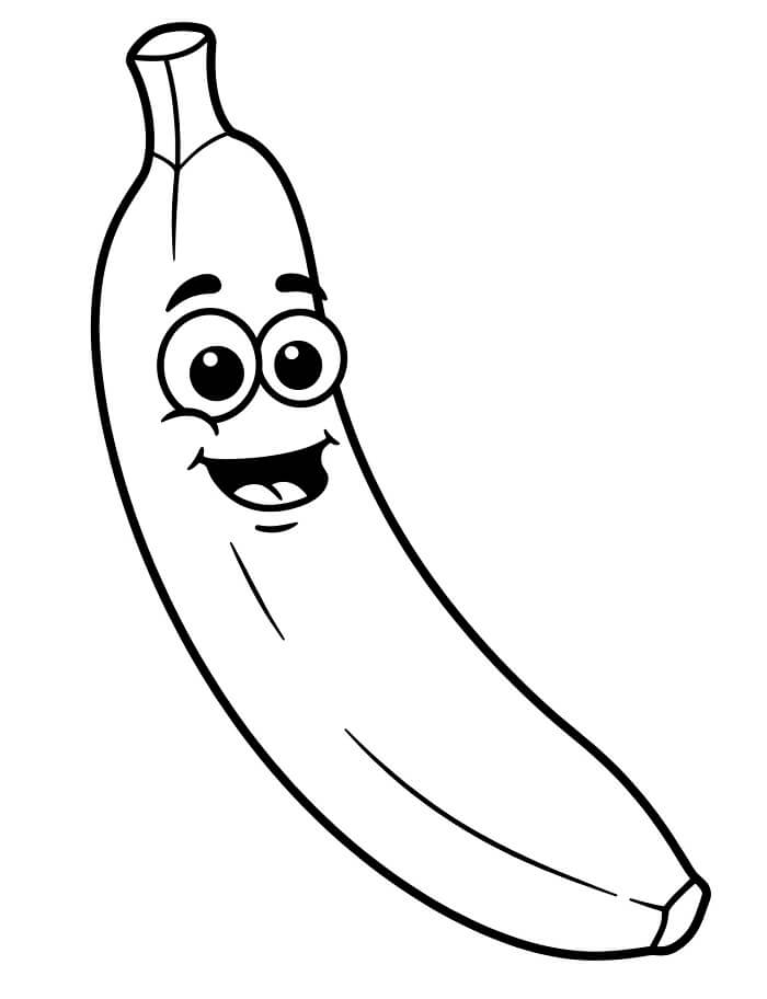 Banana per Bambini di 2 Anni da colorare