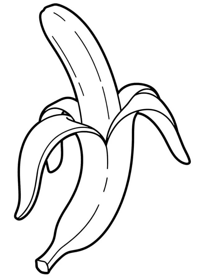 Banana per Bambini di 3 Anni da colorare