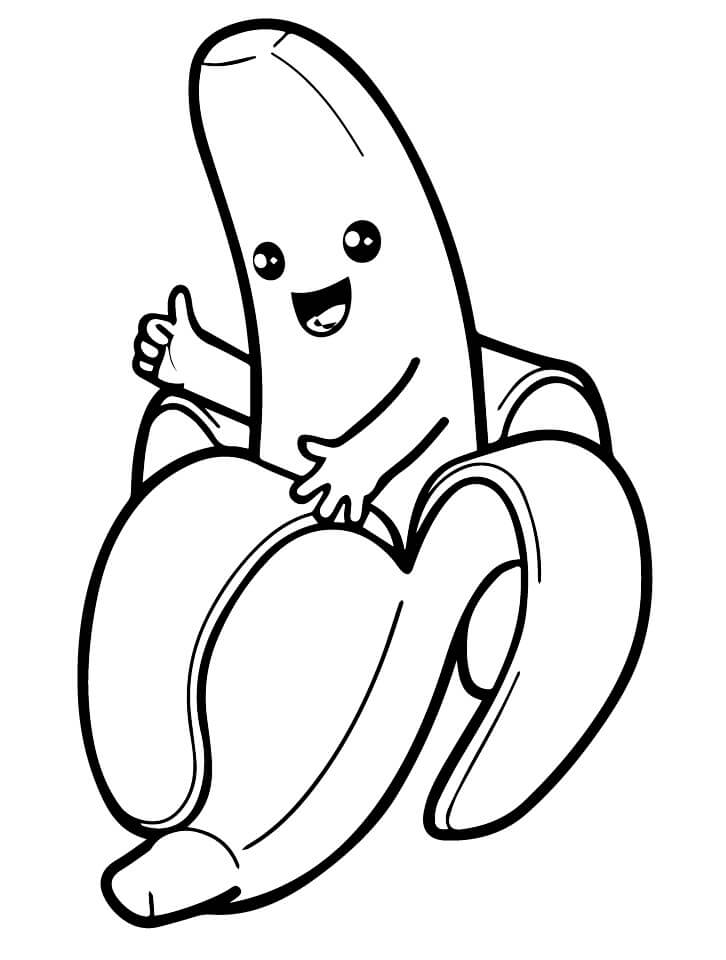 Banana per Bambini di 4 Anni da colorare