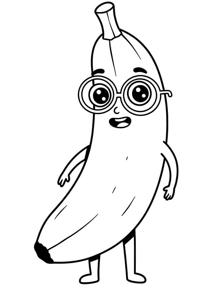 Banana per Bambini di 5 Anni da colorare