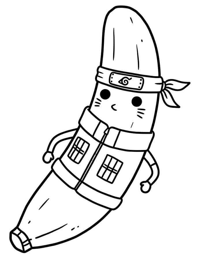 Banana per Bambini di 6 Anni da colorare