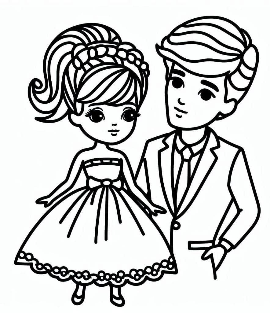 Barbie carina da colorare