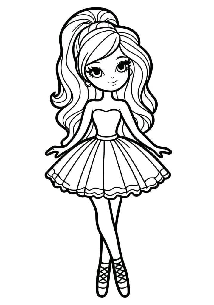 Barbie per Bambini di 2 Anni da colorare