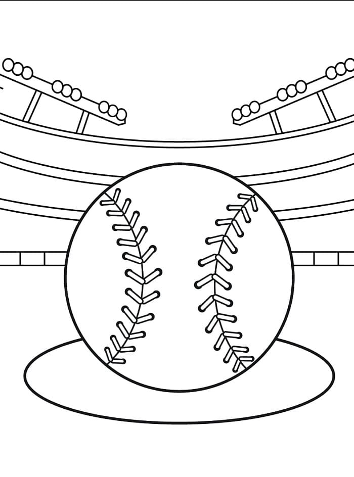 Baseball Semplice da colorare